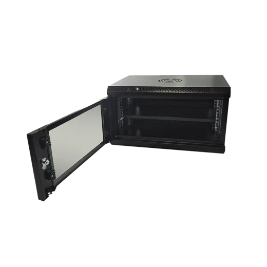 Шкаф телекоммуникационный ST-NC6U01 (ЧЕРНЫЙ) С ПОЛКОЙ+Блок розетокST-PDU-01+(Патч-панель)ST-PP24-01