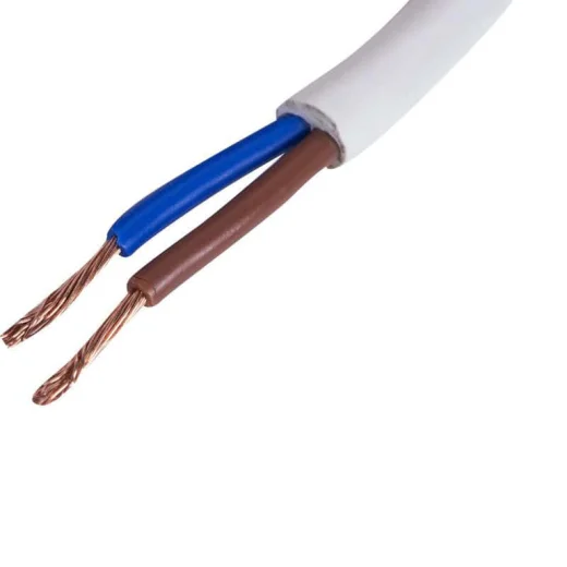 Кабель ПВС 2х1,5 белый ГОСТ (бухта 20м)