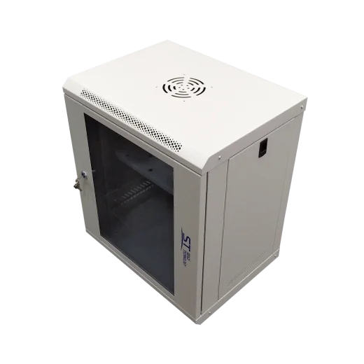 Шкаф телекоммуникационный ST-NC12U01 (СЕРЫЙ) С ПОЛКОЙ