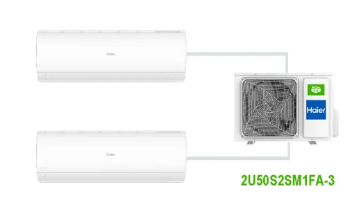 Комплект на 2 комнаты по 20, 25 м² мульти-сплит системы Haier 2U50S2SM1FA-3