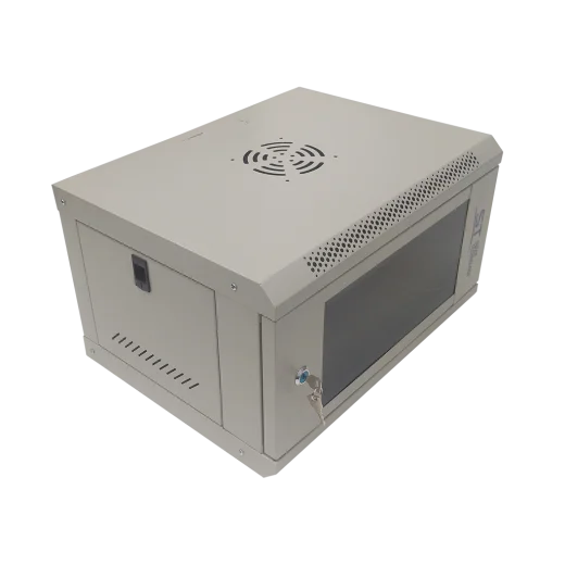 Шкаф телекоммуникационный ST-NC6U01 (СЕРЫЙ) С ПОЛКОЙ (версия 2)