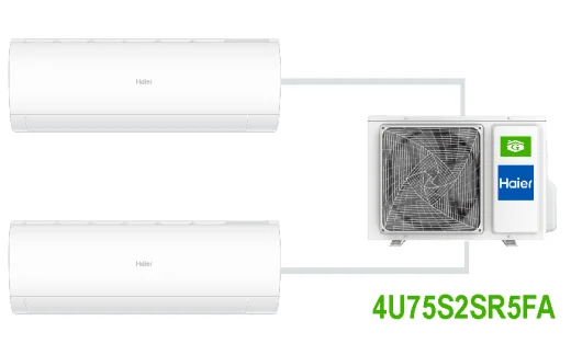 Комплект на 2 комнаты по 20, 42 м² мульти-сплит системы Haier 4U75S2SR5FA