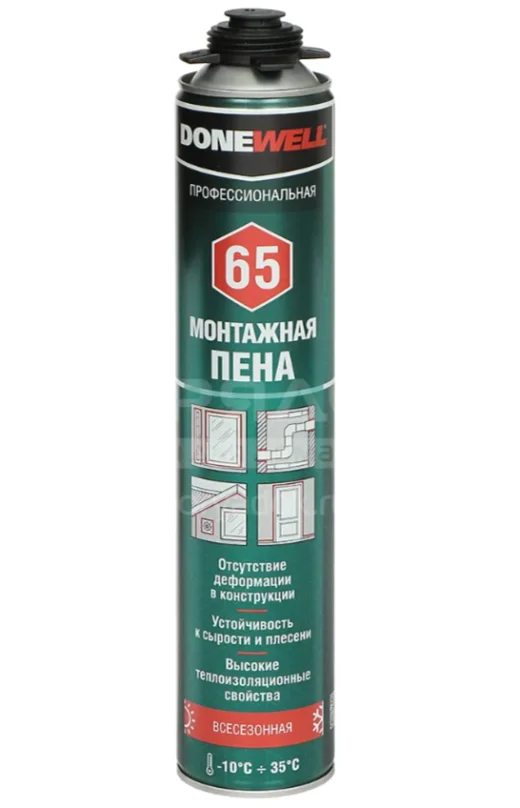 Пена монт.проф. Donewell 65 (до -10С от +35С) 1000мл (под пистолет)