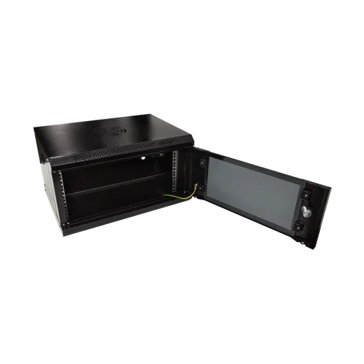 Шкаф телекоммуникационный ST-NC6U01 (ЧЕРНЫЙ) С ПОЛКОЙ (версия 2)