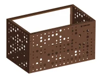 Декоративная корзина 1100х600х600 (ШхГхВ) Горох (коричневый RAL 8014)