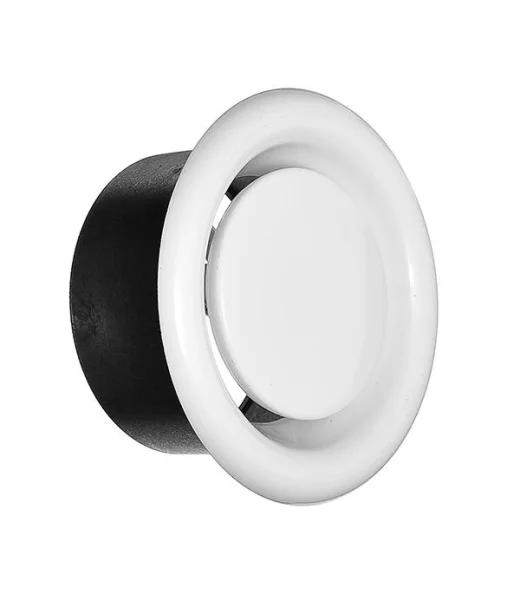 Вентиляционный круглый потолочный диффузор, вытяжной металлический. Белый RAL 9016. 200-1шт