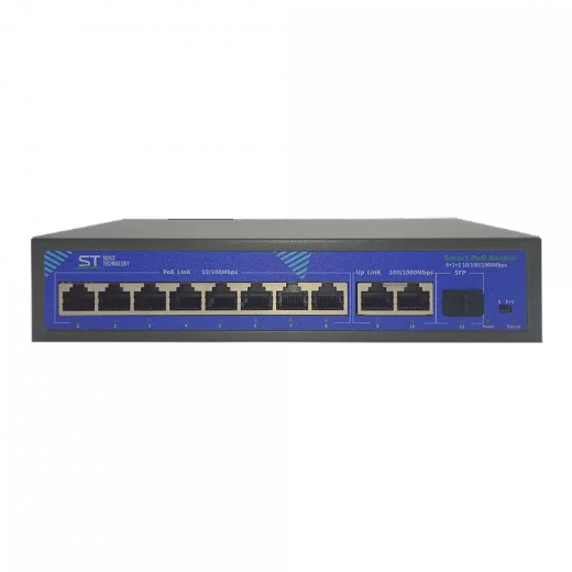 Коммутатор (ИСТОЧНИК ПИТАНИЯ) ST-S87POE(2G/1S/120W/A)PRO