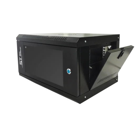 Шкаф телекоммуникационный ST-NC6U01 (ЧЕРНЫЙ) С ПОЛКОЙ+Блок розетокST-PDU-01+(Патч-панель)ST-PP24-01