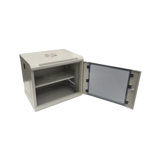 Шкаф телекоммуникационный ST-NC9U01 (СЕРЫЙ) С ПОЛКОЙ