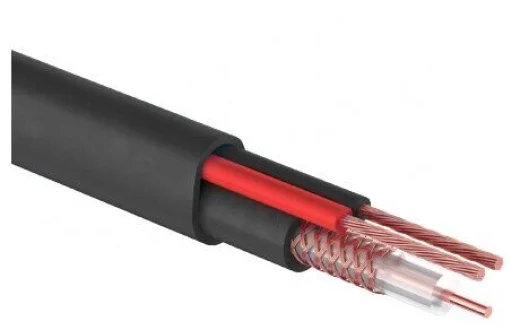 Кабель комбинированный КВК 2х0,75 (200м) экранированный черный