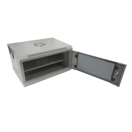 Шкаф телекоммуникационный ST-NC6U01 (СЕРЫЙ) С ПОЛКОЙ (версия 2)