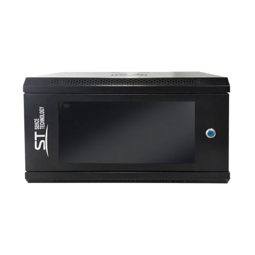 Шкаф телекоммуникационный ST-NC6U01 (ЧЕРНЫЙ) С ПОЛКОЙ