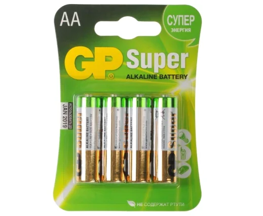 Батарейка GP Super LR06 2-BL (2шт блистер) (1шт)