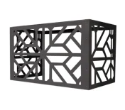 Декоративная корзина 1000х600х600 (ШхГхВ) Ромб (темно-серый RAL 7024, толщина 0,7мм) уголки 1мм