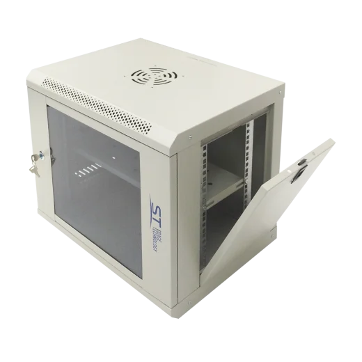 Шкаф телекоммуникационный ST-NC9U01 (СЕРЫЙ) С ПОЛКОЙ