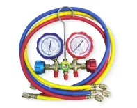 Манометрический коллектор WK-536G (ZR-536G) двухвентильный R410a шланг 0.9м R22/134/407/410 стекло