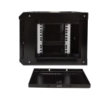 Шкаф телекоммуникационный ST-NC6U01 (ЧЕРНЫЙ) С ПОЛКОЙ (ВЕРСИЯ 2)