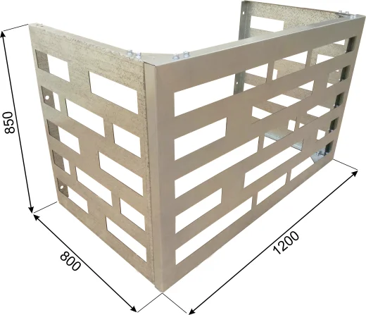 Декоративная корзина 1200х800х850 (ШхГхВ) Кирпич (бежевый RAL1015)