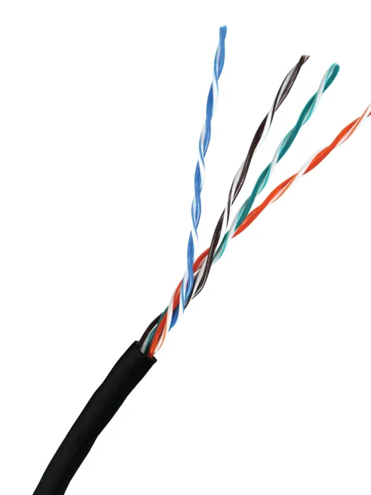Кабель витая пара LINEMAX внешний (OUT) U/UTP кат.5е 4х2х24AWG 100% медь PE черный 305м
