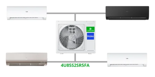 Комплект на 4 комнаты по 25, 25, 25, 35 мульти-сплит системы Haier 4U85S2SR5FA(Flexis)