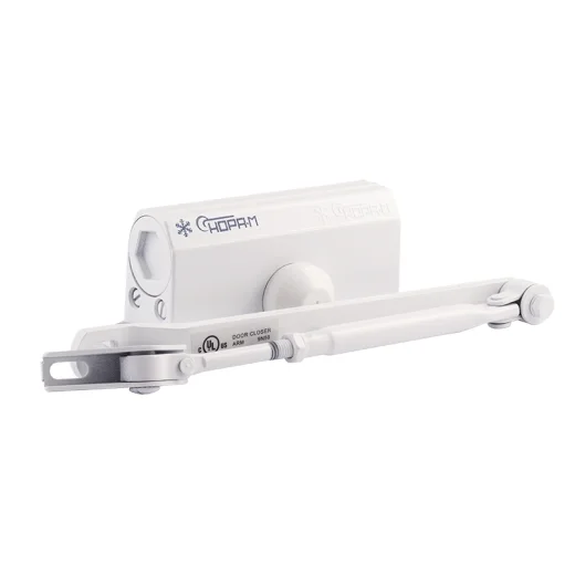 Доводчик НОРА-М №2S F фиксация (до 50кг) (белый) морозостойкий