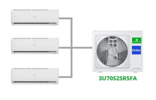 Комплект на 3 комнаты по 20, 20, 25 м² мульти-сплит системы Haier 3U70S2SR5FA