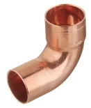 Угол медный 90град. 1 (C*C), двухраструбный, под пайку