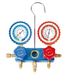 Манометрический коллектор WK-536G (ZR-536G) двухвентильный R22 шланг 0.9м R12/22/134/404 стекло