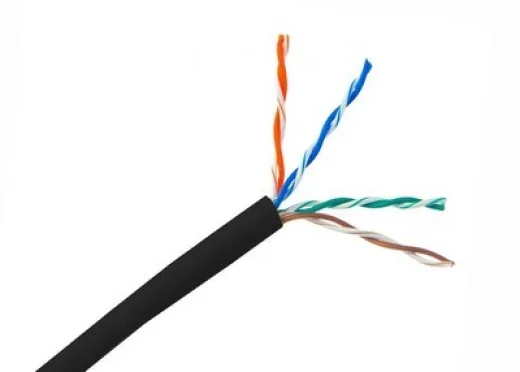 Отрезок Кабель витая пара LINEMAX внешний (OUT) U/UTP кат.5е 4х2х24AWG 100% медь PE черный 201м