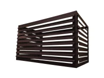 Декоративная корзина 1000х600х600 (ШхГхВ) ламельная, коричневый RAL 8017