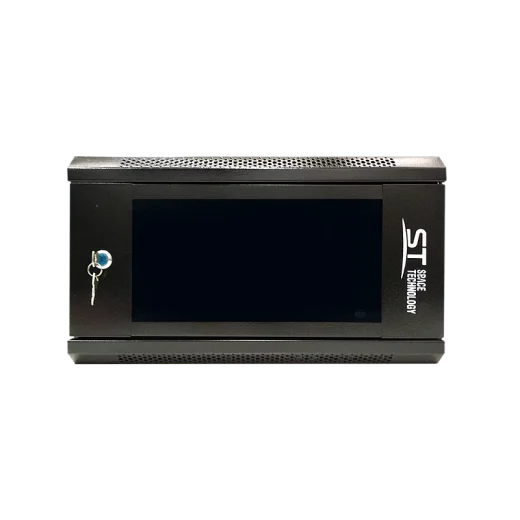 Шкаф телекоммуникационный ST-NC6U01 (ЧЕРНЫЙ) С ПОЛКОЙ (версия 2)